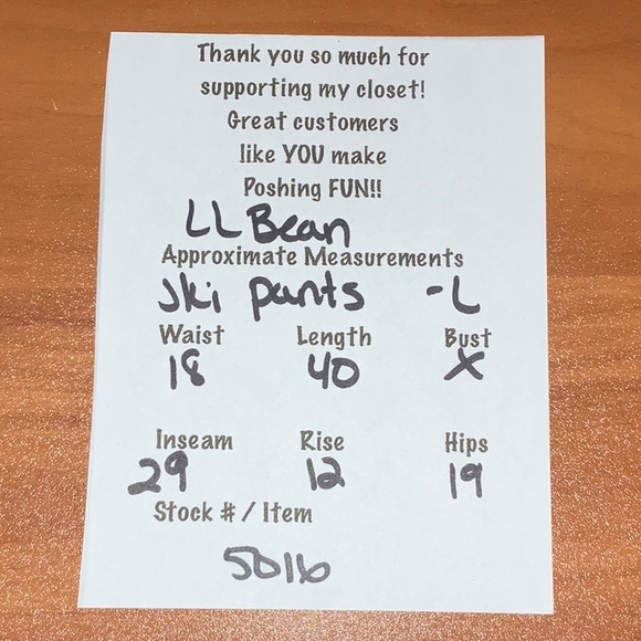 108 L.L. Bean Fleece Lined All Weather Ski Snow Pants - Picture 12 of 16